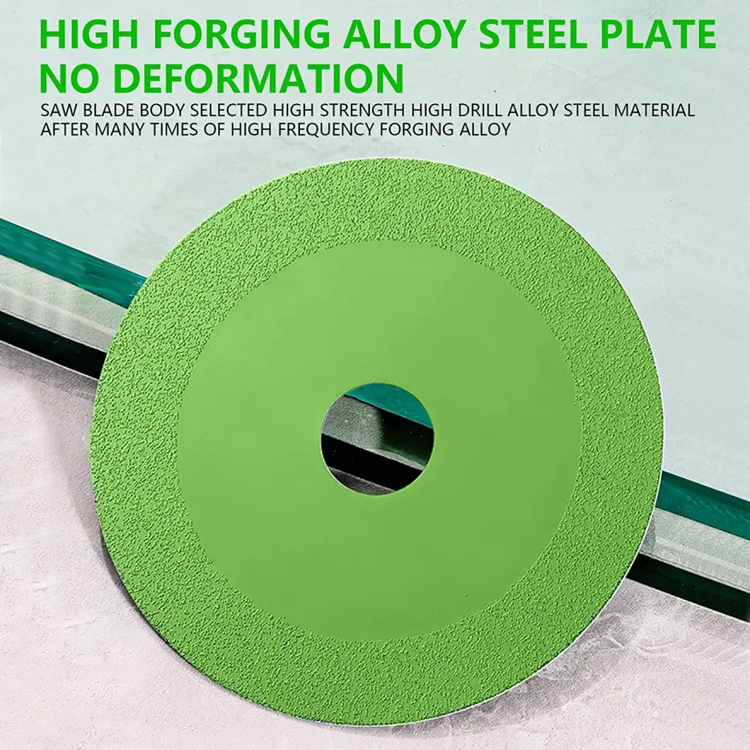 Glass Cutting Disc, 4 Inch Thin Diamond Saw Blade Wheel for Smooth Cutting and Grinding of Jade, Crystal, Bottles, Ceramic, Tile