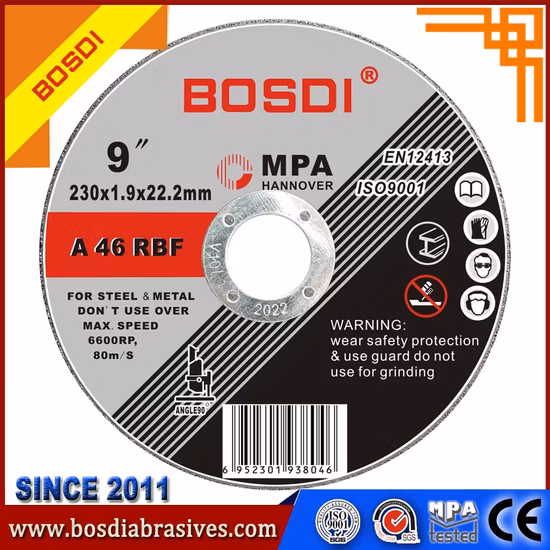 Disque de coupe, disque de coupe en résine, outil manuel de coupe de Falp abrasif en métal/acier inoxydable